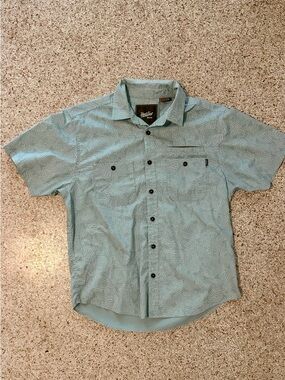 Howler Brothers Teal Short Sleeve Button-Down Shirt